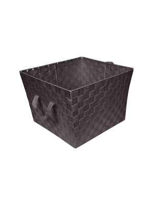 Simplify Large Woven Storage Bin Brown