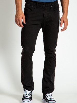 Barfly Slim Twill Pants In Jet Black