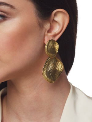 Satin Gold Drop Earring