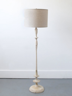 Cybil Whitewash Floor Lamp