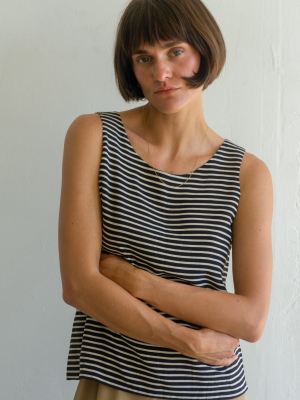 Striped Silk Tank