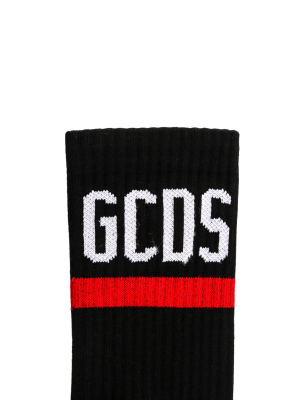 Gcds Logo Intarsia Crew Socks