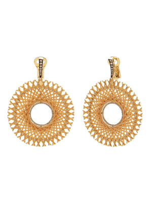 Bamboo Round Earrings