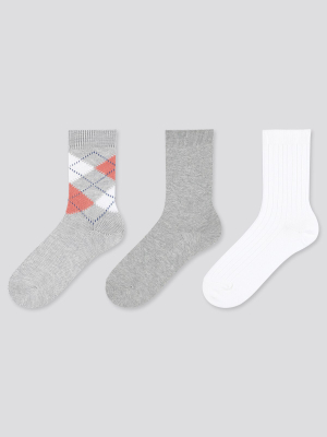 Women Argyle Socks (3 Pairs)