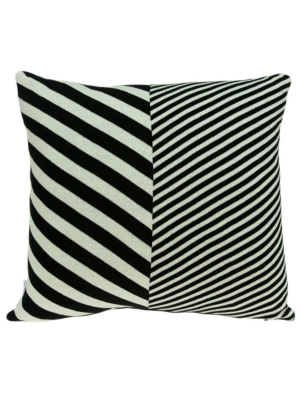 Contemporary Square Black And White Accent Pillow Cover