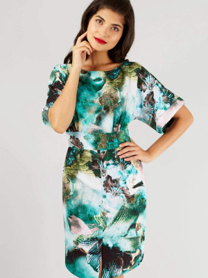 Multi Closet Kimono Wiggle Dress