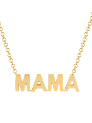 Ef Collection Mini Gold Mama Initial Necklace