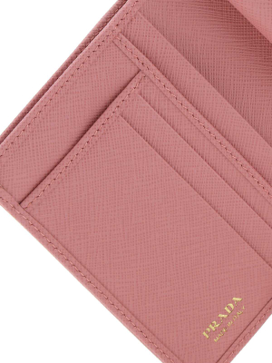 Prada Triangle Logo Zip-around Wallet