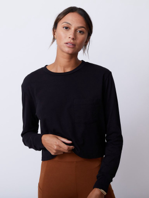 Cropped Long Sleeve Ex-boyfriend Pocket Crew