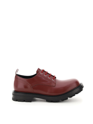 Alexander Mcqueen Round Toe Lace-up Shoes