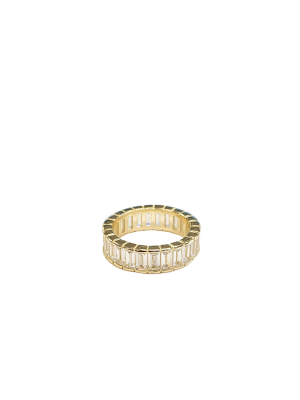Sterling Rectangle Baguette Ring