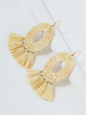 Aeo Raffia Tassel Earring