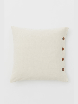 Wooden-button Cushion Cover