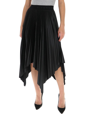 Givenchy Asymmetric Pleated Midi Skirt