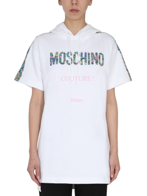 Moschino Short Sleeve Hooded Sweatshirt