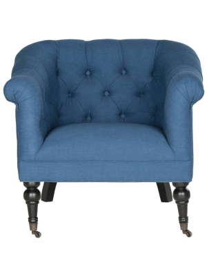 Nicolas Club Chair Steel Blue - Safavieh