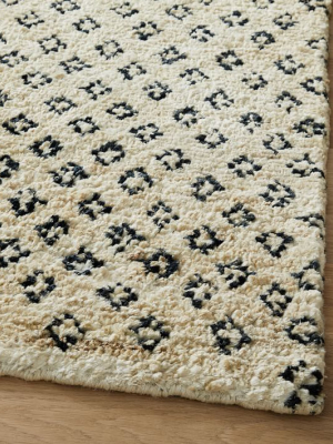 Hand-knotted Jute Diamonds Rug