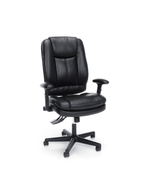 Essentials Collection Ergonomic High-back Bonded Leather Executive Chair Black - Ofm