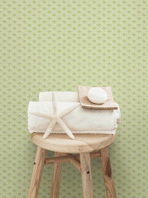 Sweetgrass Green Trellis Wallpaper From The Seaside Living Collection By Brewster Home Fashions