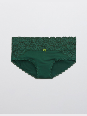 Aerie Sugar Cookie Lace Shine Boybrief Underwear