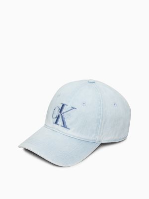 Denim Monogram Logo Hat