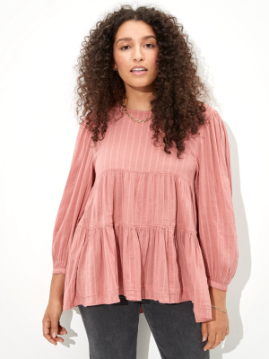 Ae Tiered Babydoll Blouse