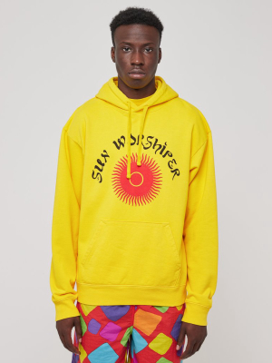 Sun Worshipper Pullover Hoodie In Gold