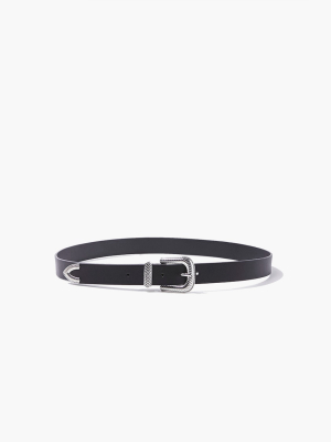 Skinny Faux Leather Belt