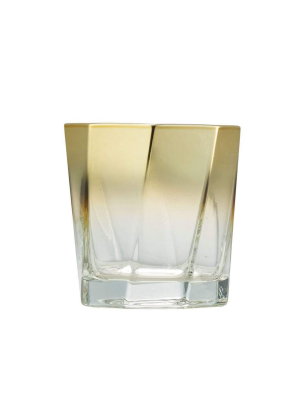 Kim Seybert Helix Double Old Fashioned In Gold - Set Of 4