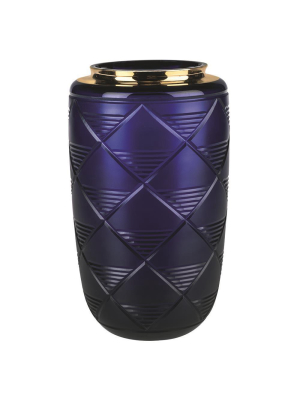 Vista Alegre Jet Blue Case With Medium Vase