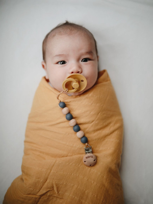 Muslin Swaddle Blanket Organic Cotton - Fall Yellow