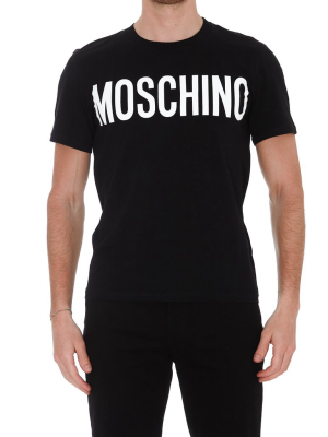 Moschino Logo Printed Crewneck T-shirt