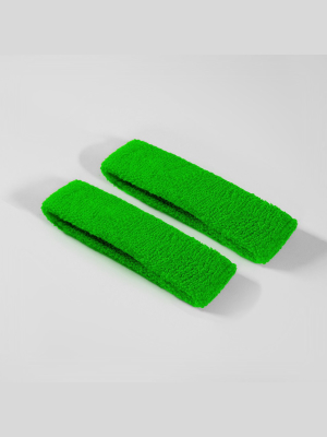 Hot Green Cotton Bicep Bands