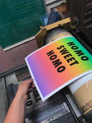 Letterpress Print: Homo Sweet Homo