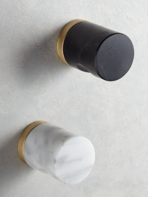 Marble Notched Cylinder Knobs
