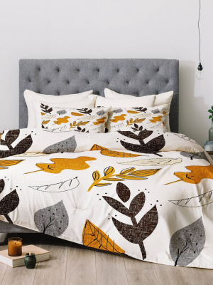 Deny Designs Mummysam Fall Leaves Comforter Set