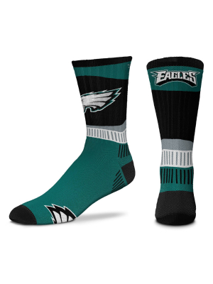 Nfl Philadelphia Eagles Fan Crew Socks - L