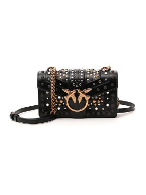 Pinko Love Icon Studs Mini Crossbody Bag