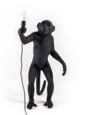 The Monkey Lamp In Black Standing Version