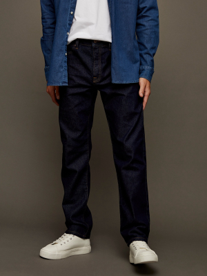 Raw Denim Straight Jeans