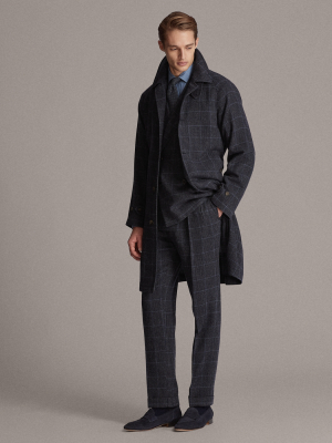 Glen Plaid Cashmere Topcoat