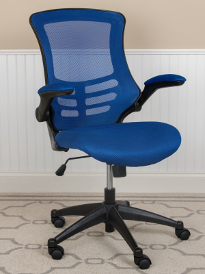 Flash Furniture Mid-back Mesh Swivel Ergonomic Task Office Chair With Flip-up Arms