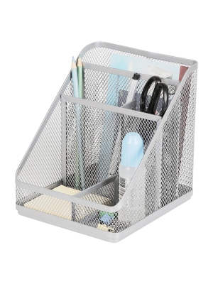 Mesh Medium Desktop Organizer Silver - Made By Design™