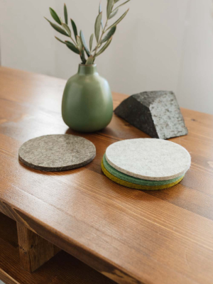 Bierfilzl Merino Wool Felt Round Coaster Multi 4 Pack - Final Sale