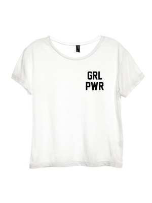 Grl Pwr [distressed Women's 'baby Tee']