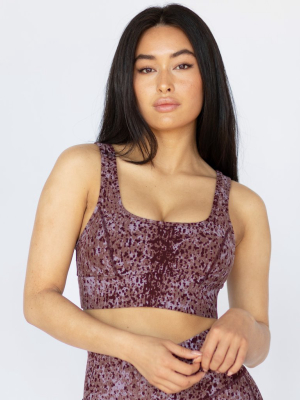 Basal Plantae Print Longline Bra