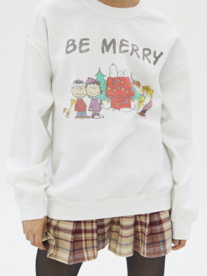 Junk Food Peanuts Be Merry Sweatshirt