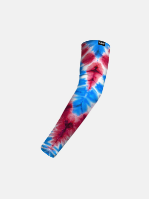 Tie Dye Red Blue Kids Arm Sleeve