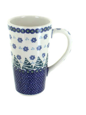 Blue Rose Polish Pottery Festive Fir Large Coffee Mug