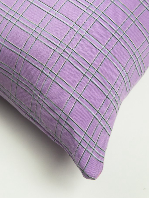 Chiapas Plaid Lilac Pillow 20" X 20"